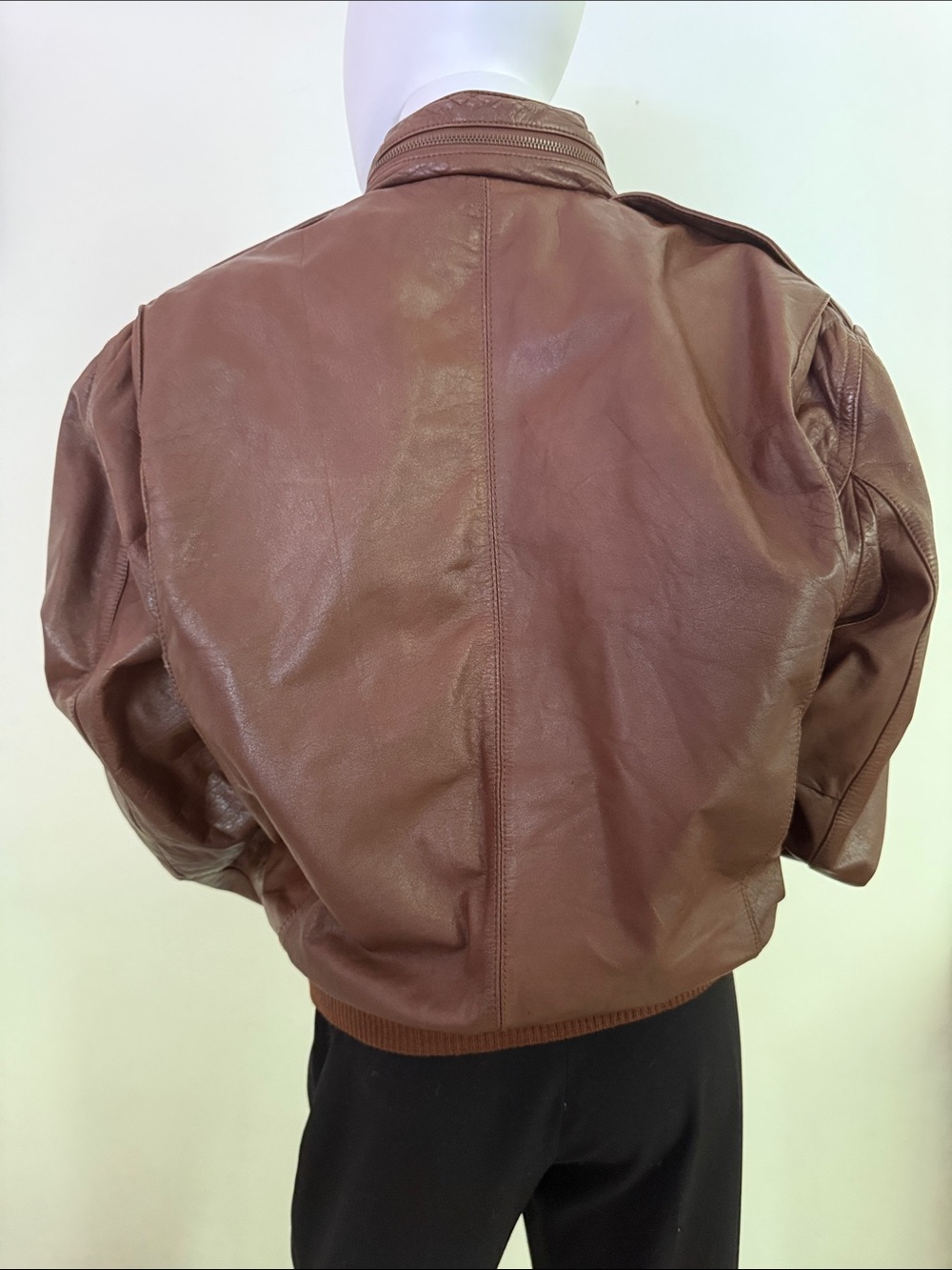 Leather bomber jacket. Vintage.